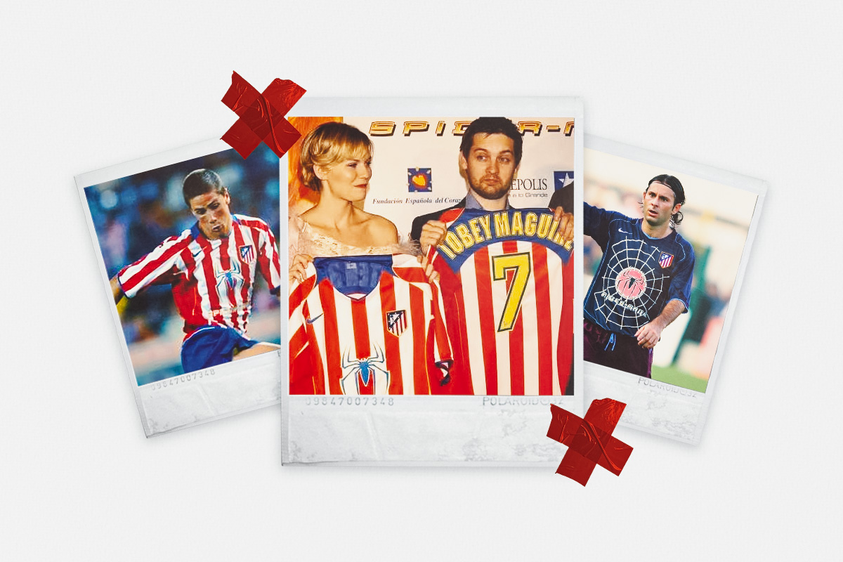 Ретро форма Атлетико Человек Паук винтаж